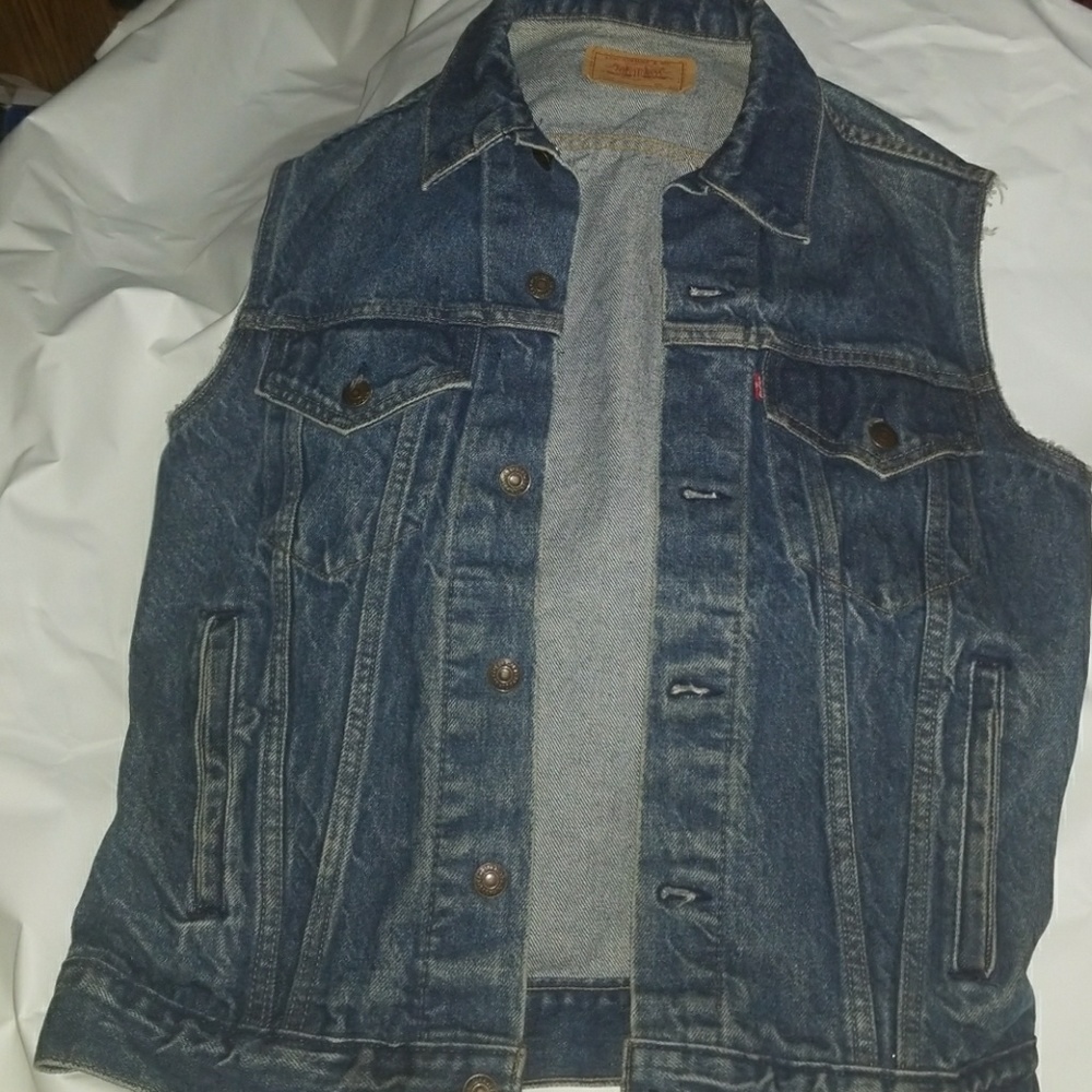 Vintage Levi's Denim Vest Motercycle Trucker